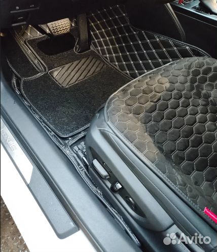 3д коврики из экокожи в салон авто с бортами