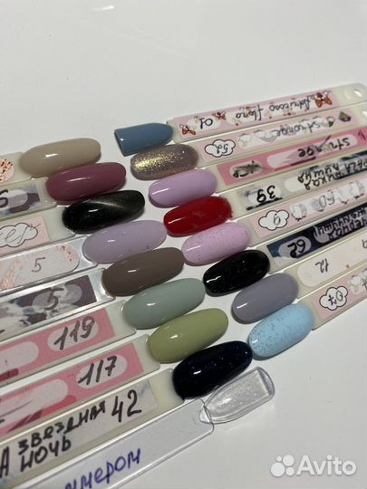 Гель-лаки набором +топ с шиммером