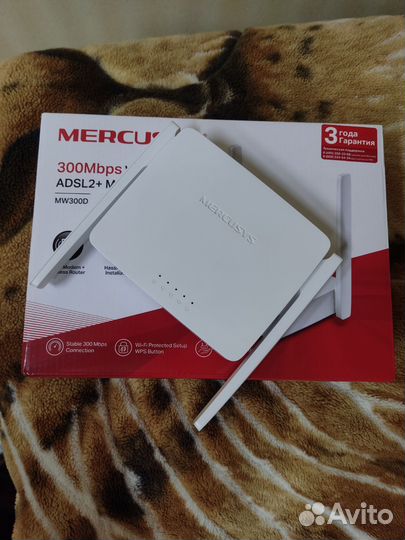 Wi-Fi роутер mercusys MW300D, adsl2+