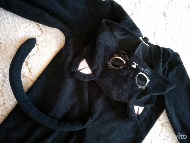 Кигуруми чёрная кошка на 3-4 года