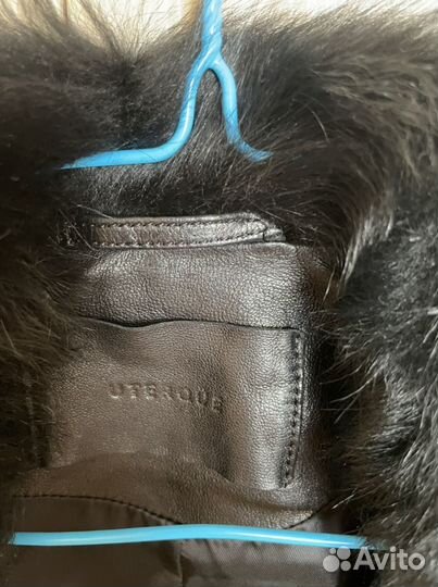 Кожаная куртка косуха с меховыми рукавами
