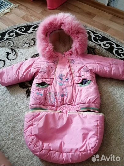 Зимний комбинезон 4в1 для девочки р. 74