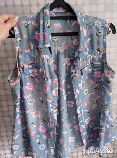 Джинсовая рубашка на девочку