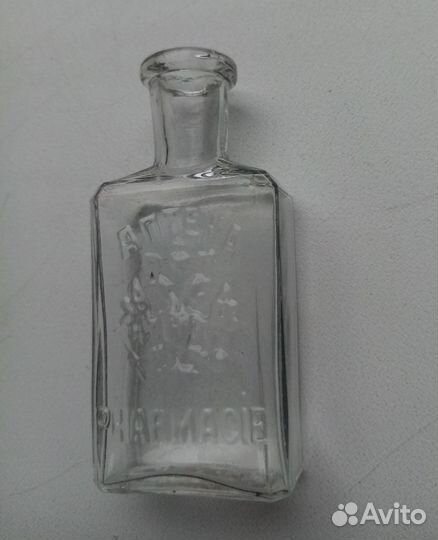Старинный пузырёк с орлом аптека