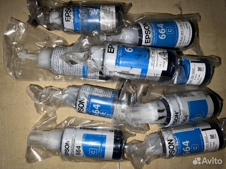 Чернила оригинал Epson 664 C цена за лот