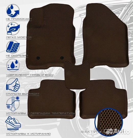 3D коврики ева toyota Corolla E-120130 2000-2006