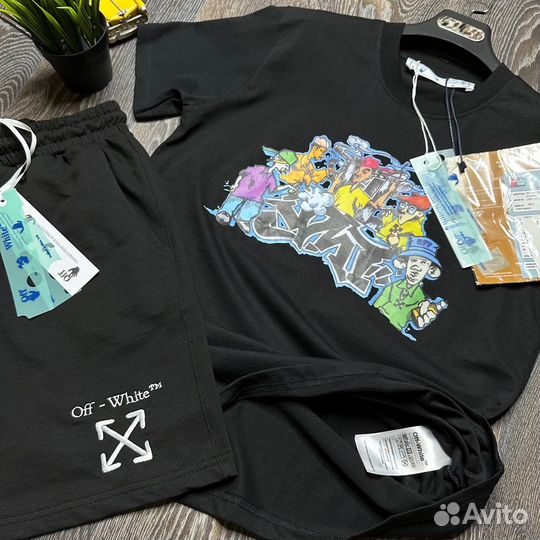 Спортивный костюм летний off white 2 цвета