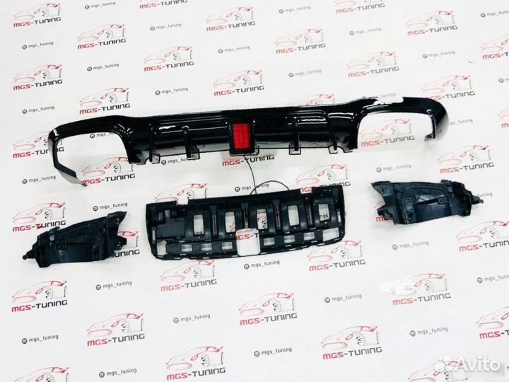 Диффузор (B) черный Mercedes w213