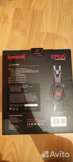 Игровые наушники Redragon Epius gaming headset