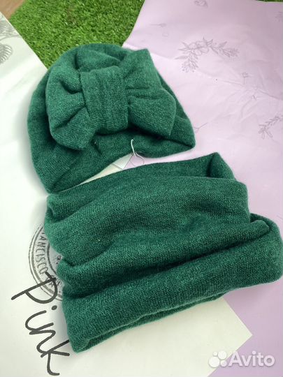 Деткая шапка и снуд ручная работа