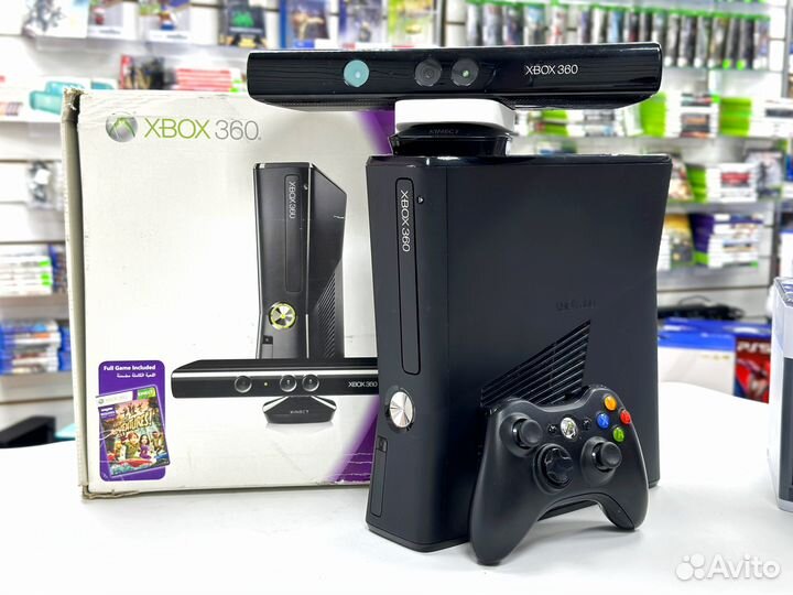 Microsoft Xbox 360 S Black (500Gb) +Kinect Б\У