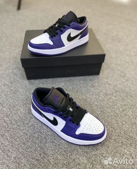 Кроссовки Air Jordan 1 Low Court Purple оригинал