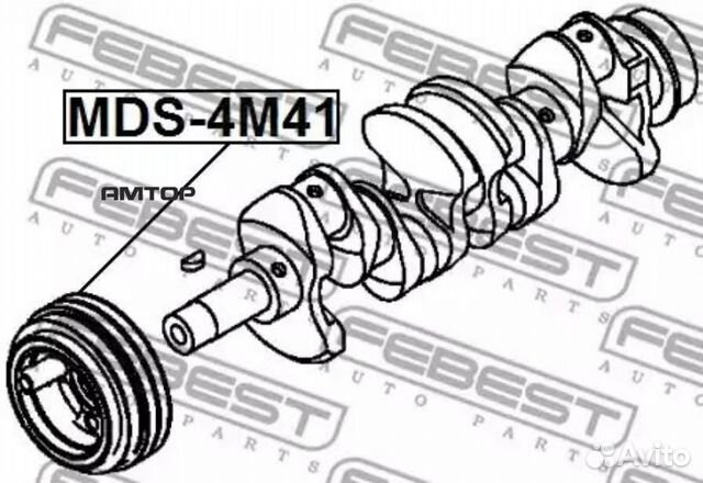 Febest MDS4M41 MDS-4M41 febest шкив коленвала 4M41