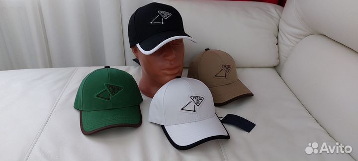 Бейсболка Prada на липучке хлопок люкс качества