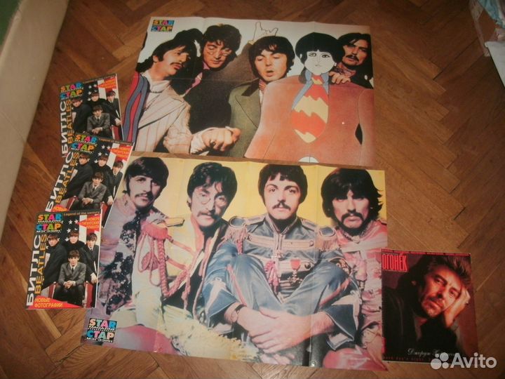 Журнал звездный Beatles битлз 97г. огромный постер