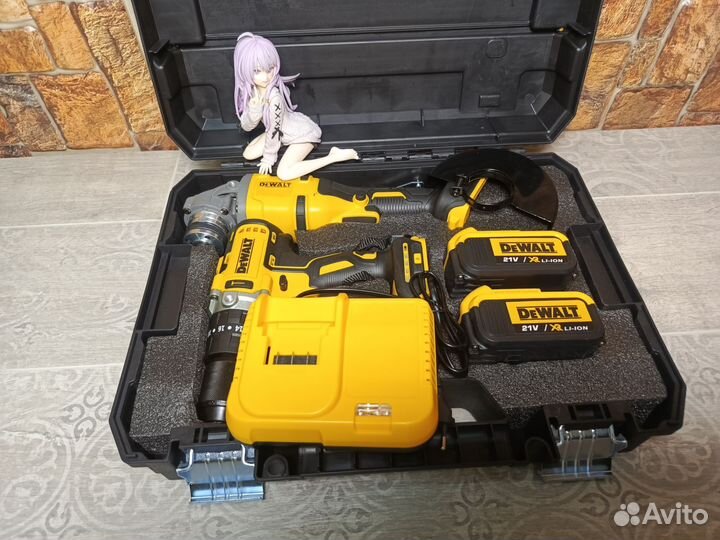 2в1 Dewаlt бесщеточные ушм болгарка и шуруповёрт