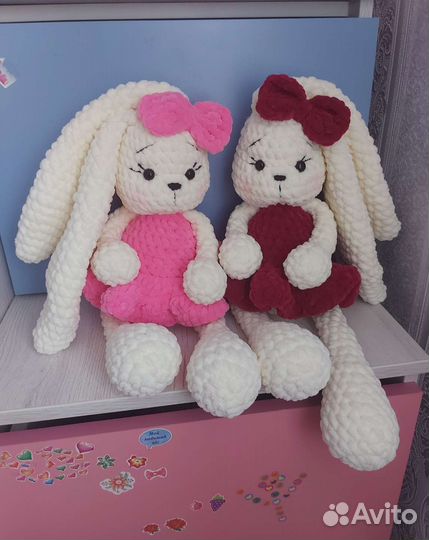 Игрушка ручной работы. Зайка. 40 см