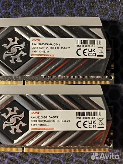 Оперативная память XPG Spectrix 16 gb