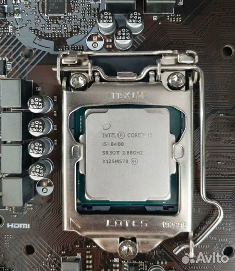 Процессор intel core i5 8400+gigabyte z370m