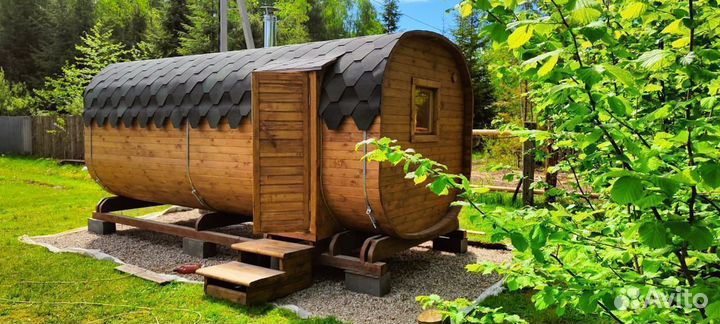 Баня квадро бочка 5 метров Тверь