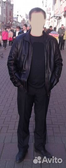Куртка кожаная мужская размер 52