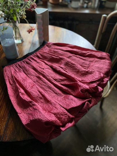 Юбка баллон Sandro, шелк, оригинал, balloon skirt