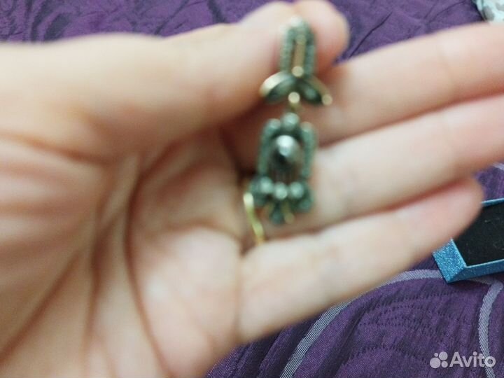 Золотые серьги с бриллиантами