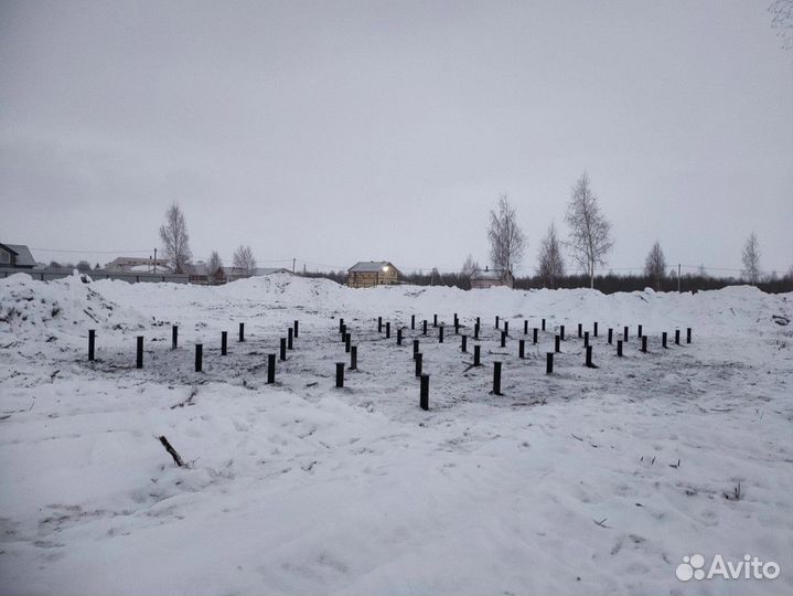 Фундамент на винтовых сваях под ключ