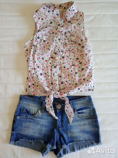 Шорты (блузку подарю) 9-10 лет/привезу
