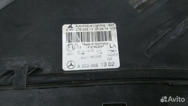 Фара левая Mercedes-Benz, mercedes-benz S-class W222, V222, X222 05/2013 - 2018