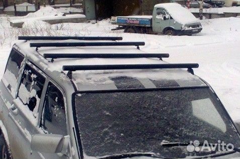 Поперечные рейлинги 8 опор на УАЗ Патриот