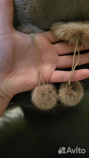 Шапка ушанка норковая женская