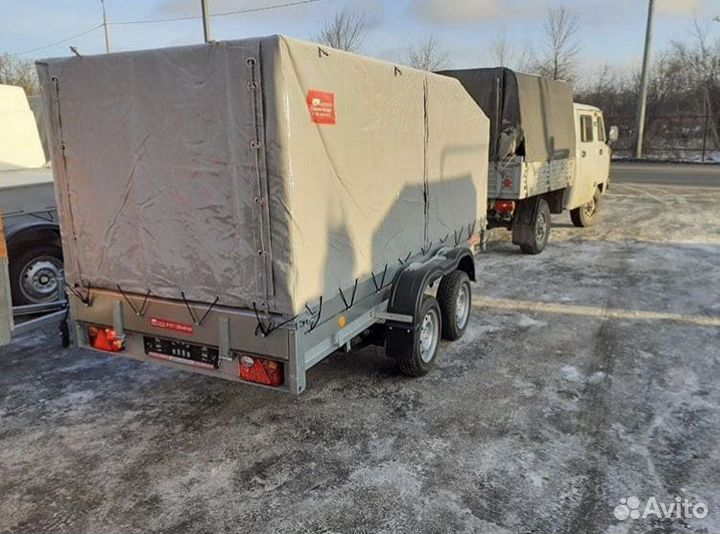 Прицеп 2х осный Трейлер с тентом