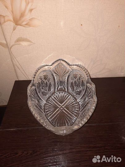 Салатник хрустальный большой СССР