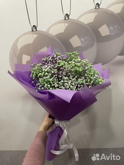 Букет гипсофила живые цветы