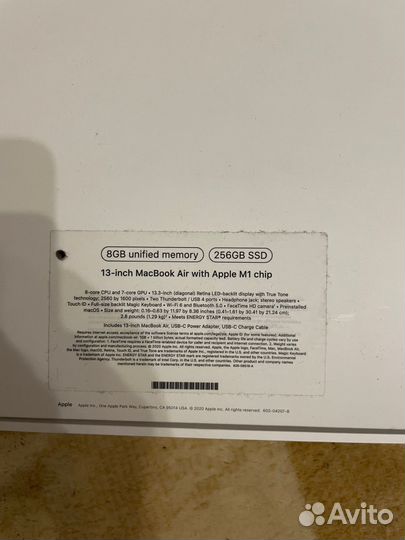 Apple MacBook air 13 2020 m1