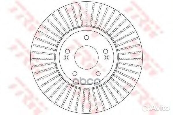 Торм.диск пер.вент.321x28 5 отв. DF6222 TRW
