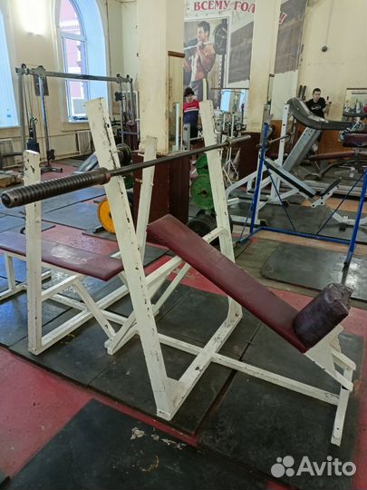 Советская наклонная скамья для жима лёжа