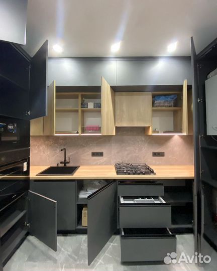 Кухонный гарнитур. Кухня с антресолями ксп:22623