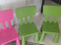 Детские стулья и стол круглый IKEA пластиковый