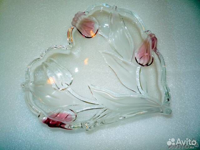 Лоток Сердце, матовое/прозрачное стекло, Германия