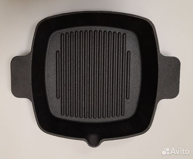 Сковорода чугунная гриль 24x24x6 см