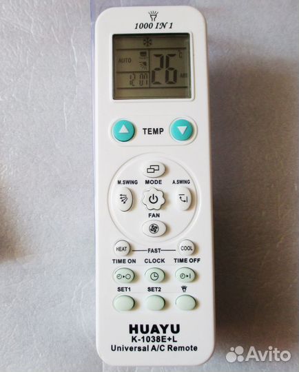 Пульт для кондиционеров Huayu K-1038E+L