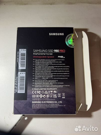 SSD накопитель Samsung 980 PRO M2