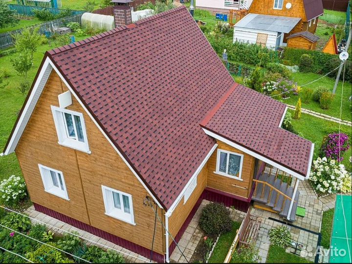 Гибкая черепица шинглас красная