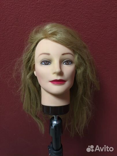 Учебная голова для причесок со штативом