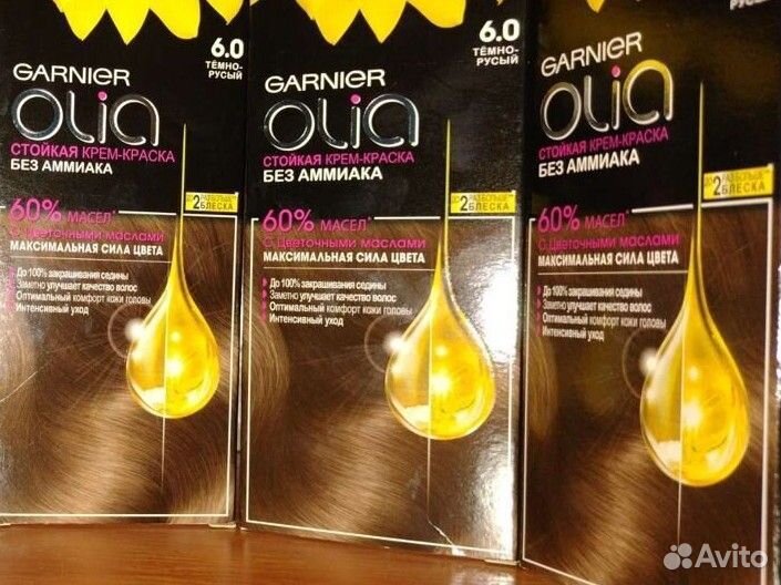 Garnier Olia 6.0 темно русый краска для волос