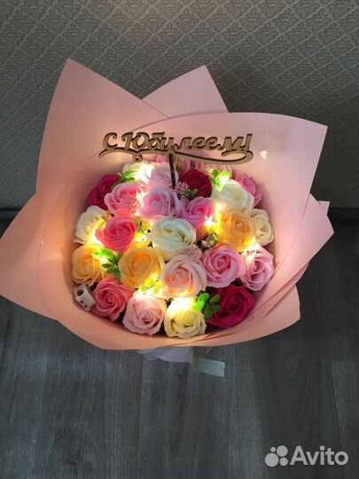 Букет из мыльных роз 25,35,55,101