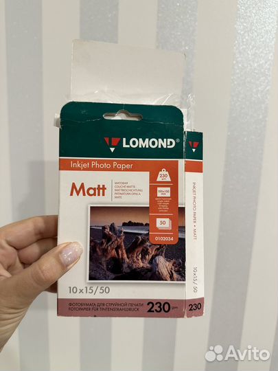 Фотобумага lomond 10x15 матовая