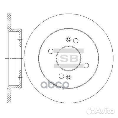 Диск тормозной (58411-07300) зад Sangsin